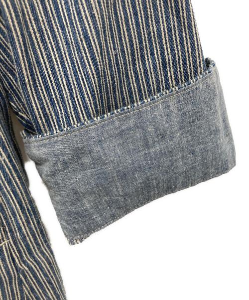 45R（フォーティファイブ・アール）45R (フォーティファイブ・アール) インドカディシャツデニムのタックシャツドレス ブルー サイズ:Freeの古着・服飾アイテム