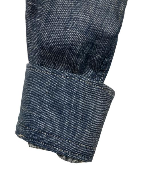 45R（フォーティファイブ・アール）45R (フォーティファイブ・アール) 瑠璃ダンガリーデニムのボウタイクッペシャツ インディゴ サイズ:2の古着・服飾アイテム