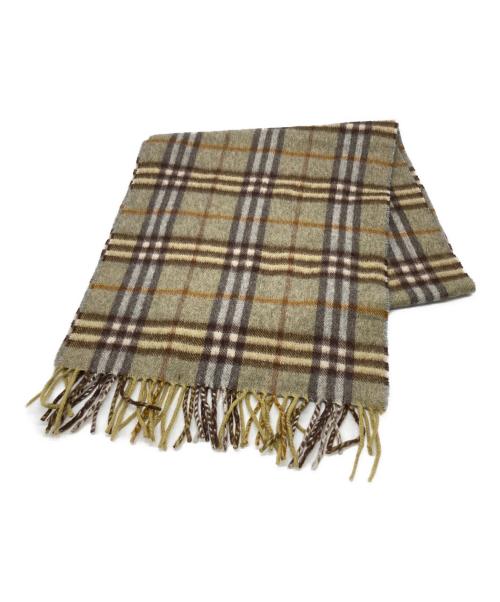 Burberry's（バーバリー）Burberry's (バーバリーズ) カシミヤマフラー カーキの古着・服飾アイテム