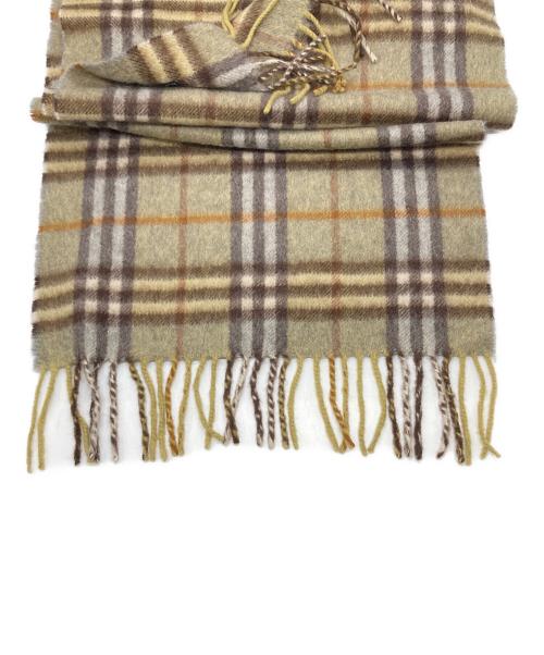 Burberry's（バーバリー）Burberry's (バーバリーズ) カシミヤマフラー カーキの古着・服飾アイテム
