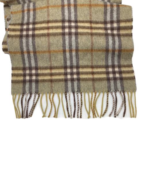 Burberry's（バーバリー）Burberry's (バーバリーズ) カシミヤマフラー カーキの古着・服飾アイテム