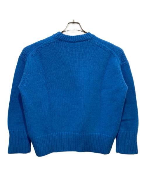 GALERIE VIE（ギャルリーヴィー）GALERIE VIE (ギャルリーヴィー) ファインウール クルーネックプルオーバー ブルー サイズ:Sの古着・服飾アイテム