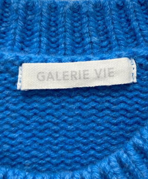 GALERIE VIE（ギャルリーヴィー）GALERIE VIE (ギャルリーヴィー) ファインウール クルーネックプルオーバー ブルー サイズ:Sの古着・服飾アイテム