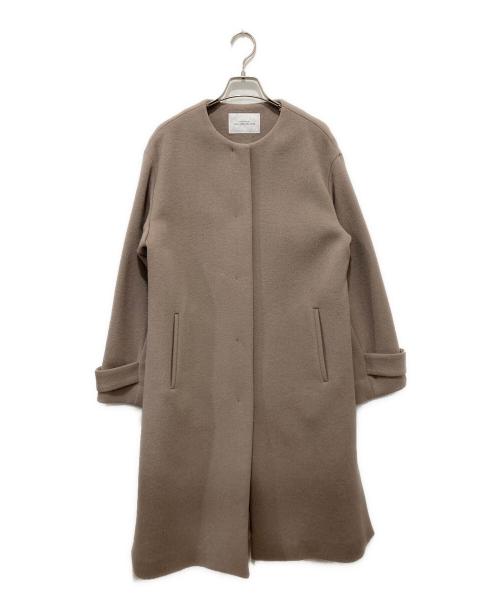 green label relaxing（グリーンレーベルリラクシング）green label relaxing (グリーンレーベルリラクシング) ショートビーバー ノーカラー コート グレー サイズ:40の古着・服飾アイテム