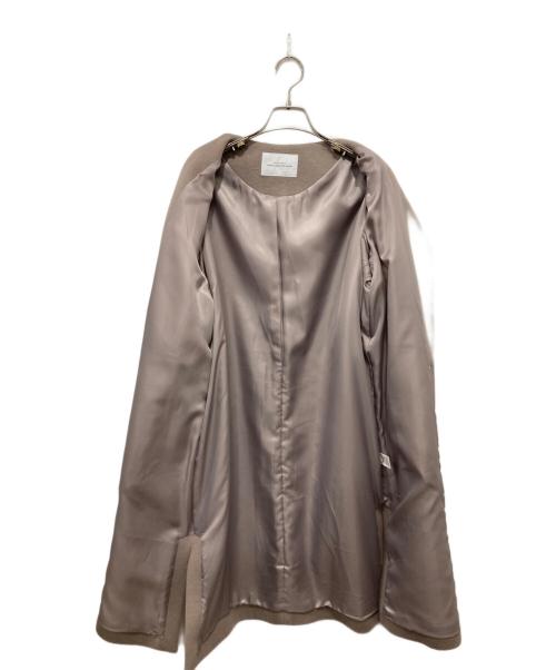 green label relaxing（グリーンレーベルリラクシング）green label relaxing (グリーンレーベルリラクシング) ショートビーバー ノーカラー コート グレー サイズ:40の古着・服飾アイテム