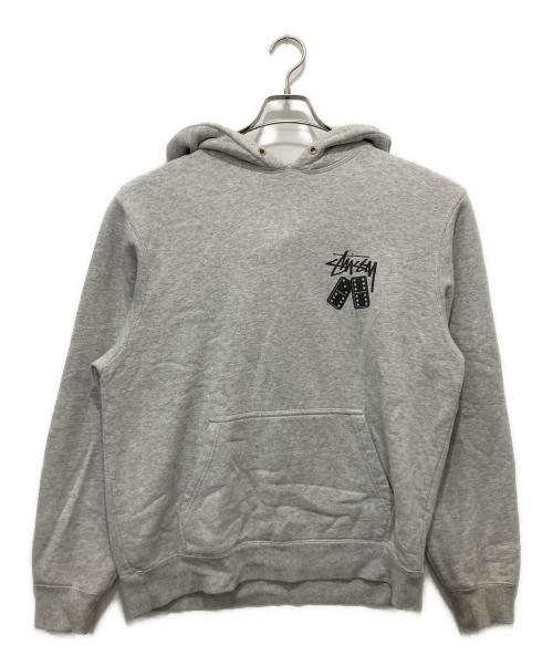 stussy（ステューシー）stussy (ステューシー) プルオーバーパーカー グレー サイズ:Mの古着・服飾アイテム