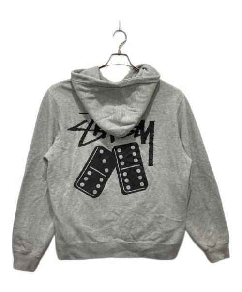 stussy（ステューシー）stussy (ステューシー) プルオーバーパーカー グレー サイズ:Mの古着・服飾アイテム