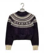 Bibiy.ビビィ）の古着「HOLIDAY KNIT」｜ネイビー