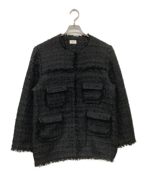 Bibiy.（ビビィ）Bibiy. (ビビィ) ELISE TWEED JACKET ブラック サイズ:FREEの古着・服飾アイテム