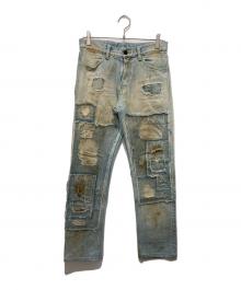 N.HOOLYWOOD（エヌ ハリウッド）の古着「リペア加工デニムパンツ」｜インディゴ