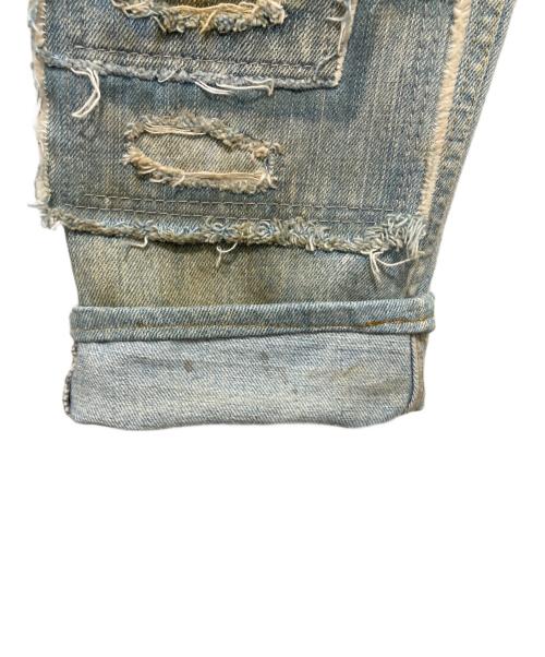 N.HOOLYWOOD（エヌ ハリウッド）N.HOOLYWOOD (エヌ ハリウッド) リペア加工デニムパンツ インディゴ サイズ:36の古着・服飾アイテム