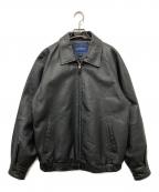 CROFT&BARROWクロフトアンドバロー）の古着「レザージャケット」｜ブラック