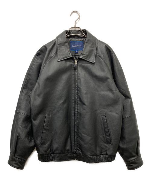 CROFT&BARROW（クロフトアンドバロー）CROFT&BARROW (クロフトアンドバロー) レザージャケット ブラック サイズ:Mの古着・服飾アイテム