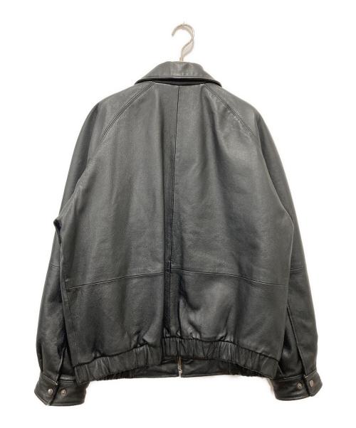 CROFT&BARROW（クロフトアンドバロー）CROFT&BARROW (クロフトアンドバロー) レザージャケット ブラック サイズ:Mの古着・服飾アイテム