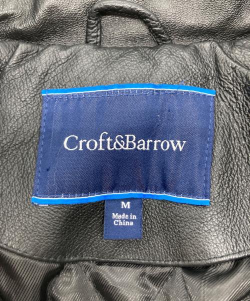 CROFT&BARROW（クロフトアンドバロー）CROFT&BARROW (クロフトアンドバロー) レザージャケット ブラック サイズ:Mの古着・服飾アイテム