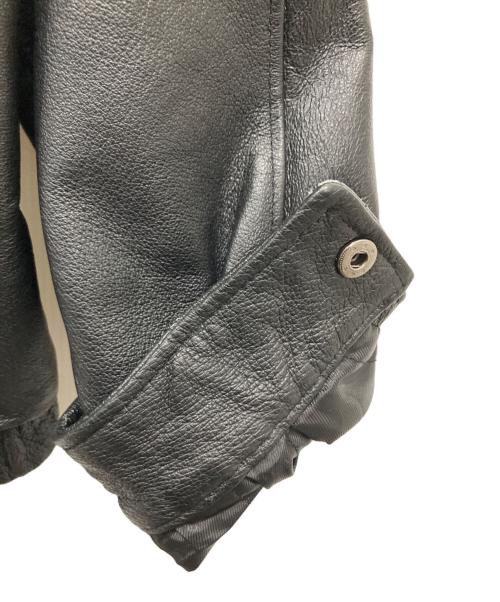 CROFT&BARROW（クロフトアンドバロー）CROFT&BARROW (クロフトアンドバロー) レザージャケット ブラック サイズ:Mの古着・服飾アイテム