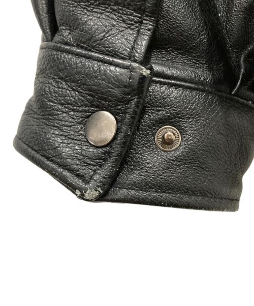 CROFT&BARROW（クロフトアンドバロー）CROFT&BARROW (クロフトアンドバロー) レザージャケット ブラック サイズ:Mの古着・服飾アイテム