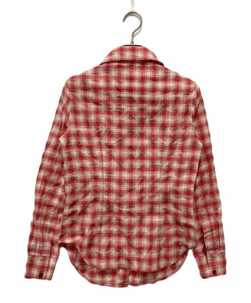 Vivienne Westwood RED LABEL（ヴィヴィアンウエストウッドレッドレーベル）Vivienne Westwood RED LABEL (ヴィヴィアンウエストウッドレッドレーベル) チェックシャツ レッド×ベージュ サイズ:2の古着・服飾アイテム