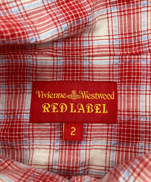 Vivienne Westwood RED LABEL（ヴィヴィアンウエストウッドレッドレーベル）Vivienne Westwood RED LABEL (ヴィヴィアンウエストウッドレッドレーベル) チェックシャツ レッド×ベージュ サイズ:2の古着・服飾アイテム