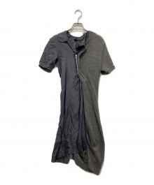 JUNYA WATANABE COMME des GARCONS（(ジュンヤワタナベ コムデギャルソン）の古着「ニットレイヤードワンピース」｜グレー