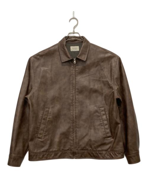 B:MING by BEAMS（ビーミングバイビームス）B:MING by BEAMS (ビーミングバイビームス) フェイクレザージャケット ブラウン サイズ:Mの古着・服飾アイテム