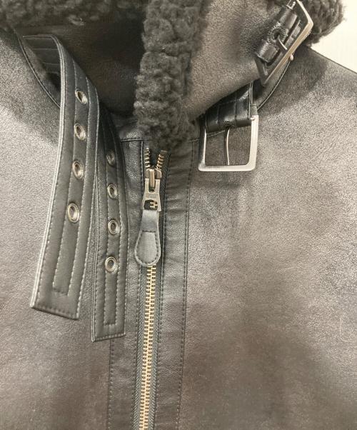ALPHA（アルファ）ALPHA (アルファ) B-3 フェイクムートンジャケット ブラック サイズ:Mの古着・服飾アイテム