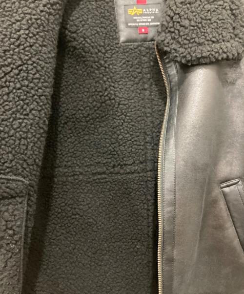 ALPHA（アルファ）ALPHA (アルファ) B-3 フェイクムートンジャケット ブラック サイズ:Mの古着・服飾アイテム