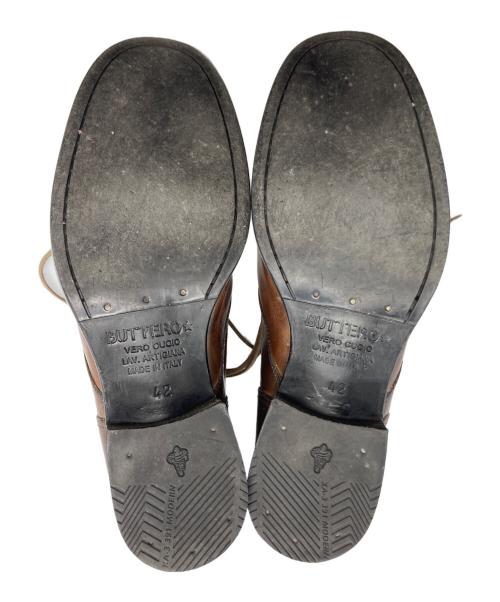 BUTTERO（ブッテロ）BUTTERO (ブッテロ) レースアップブーツ ブラウン サイズ:	SIZE 42の古着・服飾アイテム