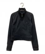 BURBERRY BLUE LABELバーバリーロンドンブルーレーベル）の古着「スタンドカラージャケット」｜ブラック