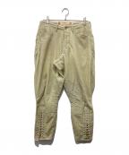 BLACK SIGNブラックサイン）の古着「コーデュロイジョッパーズパンツ」｜アイボリー