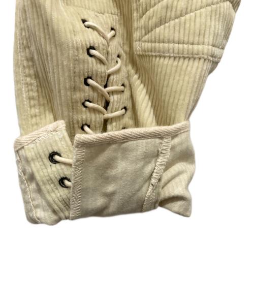 BLACK SIGN（ブラックサイン）BLACK SIGN (ブラックサイン) コーデュロイジョッパーズパンツ アイボリー サイズ:30の古着・服飾アイテム