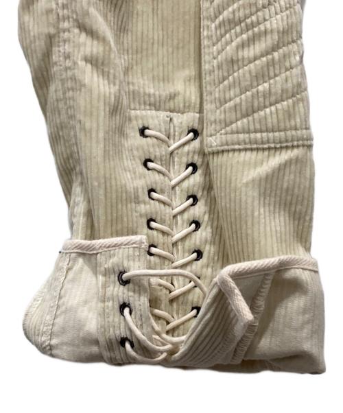 BLACK SIGN（ブラックサイン）BLACK SIGN (ブラックサイン) コーデュロイジョッパーズパンツ アイボリー サイズ:34の古着・服飾アイテム