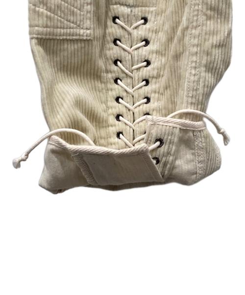 BLACK SIGN（ブラックサイン）BLACK SIGN (ブラックサイン) コーデュロイジョッパーズパンツ アイボリー サイズ:34の古着・服飾アイテム