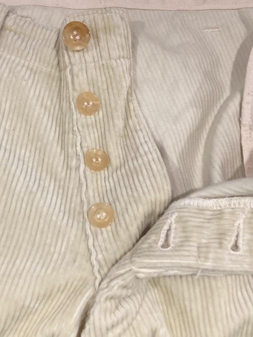 BLACK SIGN（ブラックサイン）BLACK SIGN (ブラックサイン) コーデュロイジョッパーズパンツ アイボリー サイズ:34の古着・服飾アイテム