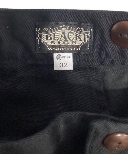 BLACK SIGN（ブラックサイン）BLACK SIGN (ブラックサイン) タックパンツ ブラック サイズ:32の古着・服飾アイテム