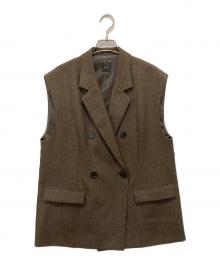 Spick and Span（スピック＆スパン）の古着「Spick and Span メランジダブルブレストジレ」｜ブラウン