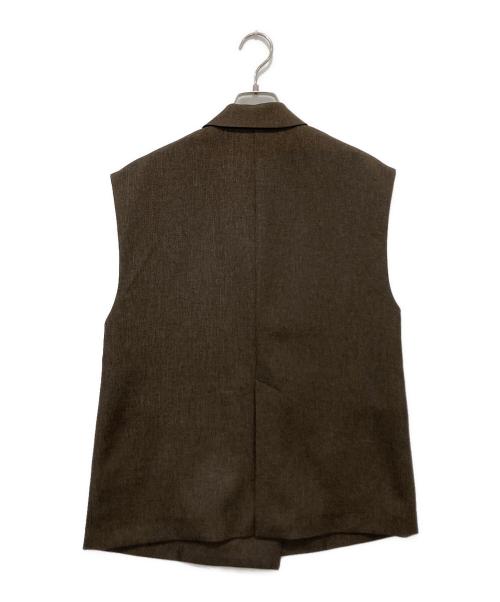 Spick and Span（スピック＆スパン）Spick and Span (スピックアンドスパン) Spick and Span メランジダブルブレストジレ ブラウン サイズ:38の古着・服飾アイテム