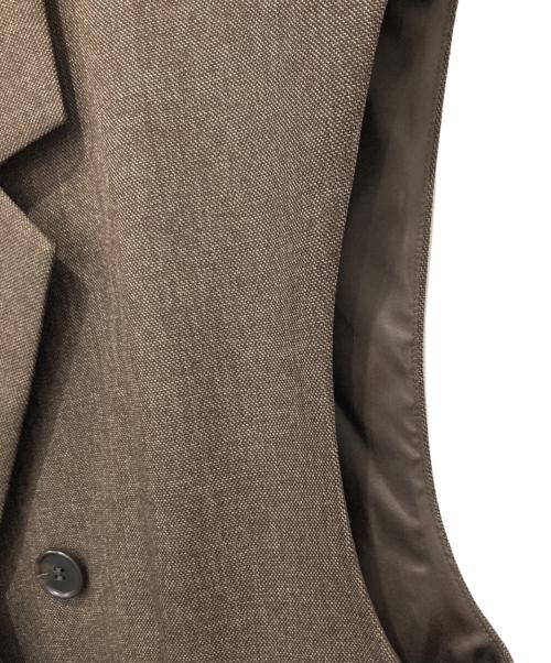 Spick and Span（スピック＆スパン）Spick and Span (スピックアンドスパン) Spick and Span メランジダブルブレストジレ ブラウン サイズ:38の古着・服飾アイテム