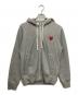 PLAY COMME des GARCONS（プレイコムデギャルソン）の古着「Zip-Up Hoodie With Red Emblem」｜グレー