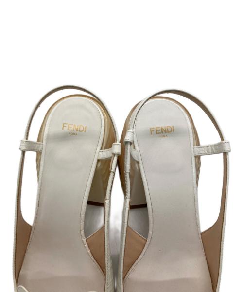 FENDI（フェンディ）FENDI (フェンディ) decolette Aperta vitello ホワイト サイズ:38の古着・服飾アイテム