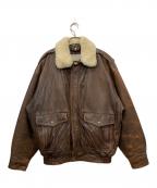 HOUSTON×HARAJUKU MOTHERヒューストン×ハラジュクマザー）の古着「レザーフライトジャケット」｜ブラウン