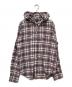 stussy（ステューシー）の古着「フーデッドチェックネルシャツ」｜ホワイト×レッド