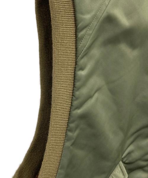 nano・universe（ナノ・ユニバース）nano・universe (ナノ・ユニバース) リバーシブルMA-1ベスト ブラウン×カーキ サイズ:2の古着・服飾アイテム