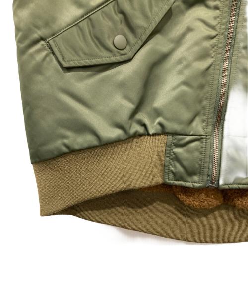 nano・universe（ナノ・ユニバース）nano・universe (ナノ・ユニバース) リバーシブルMA-1ベスト ブラウン×カーキ サイズ:2の古着・服飾アイテム