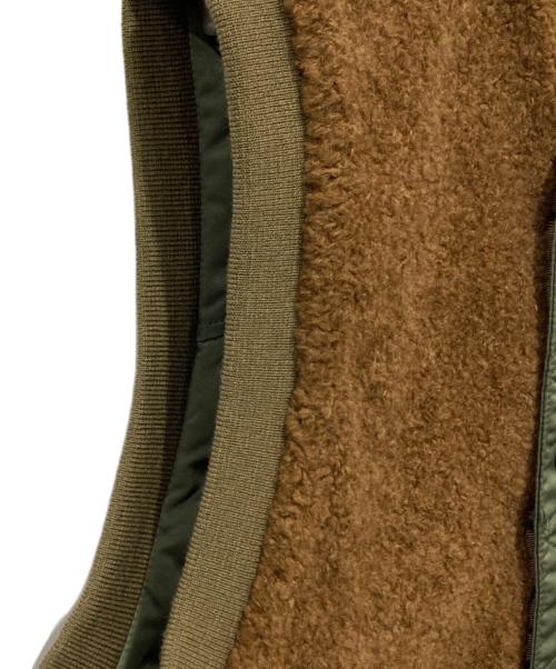 nano・universe（ナノ・ユニバース）nano・universe (ナノ・ユニバース) リバーシブルMA-1ベスト ブラウン×カーキ サイズ:2の古着・服飾アイテム