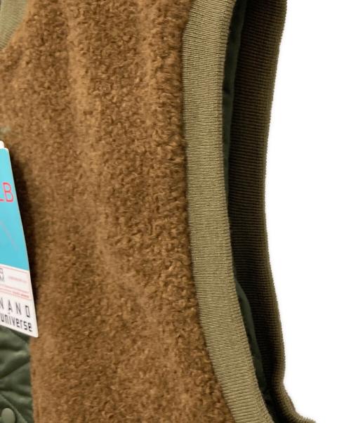 nano・universe（ナノ・ユニバース）nano・universe (ナノ・ユニバース) リバーシブルMA-1ベスト ブラウン×カーキ サイズ:2の古着・服飾アイテム