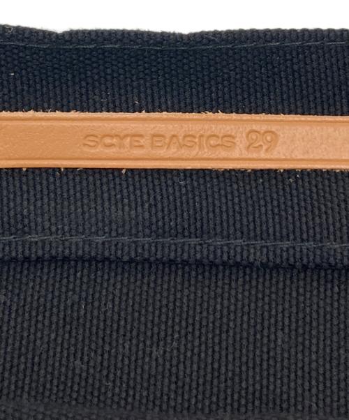 SCYEBASICS（サイベーシックス）SCYEBASICS (サイベーシックス) Stretch Cotton Duck Wide Leg Jeans ブラック サイズ:29の古着・服飾アイテム