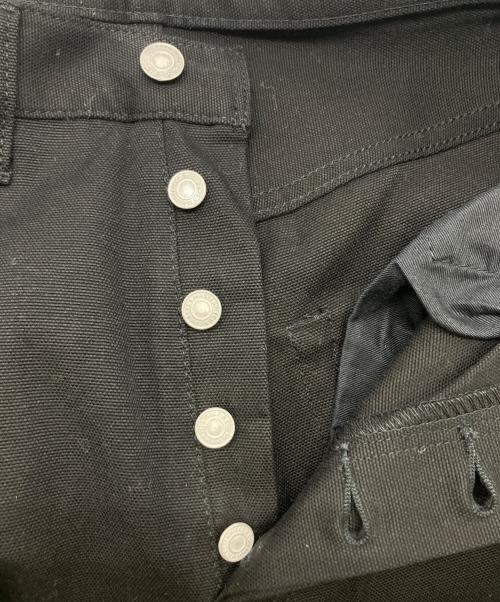 SCYEBASICS（サイベーシックス）SCYEBASICS (サイベーシックス) Stretch Cotton Duck Wide Leg Jeans ブラック サイズ:29の古着・服飾アイテム