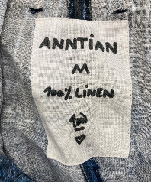 ANNTIAN（アンティアン）ANNTIAN (アンティアン) 転写リネンパンツ ブルー サイズ:Mの古着・服飾アイテム