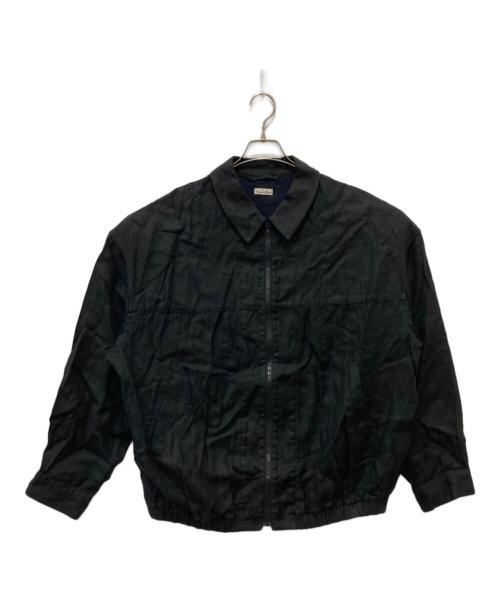 STEVEN ALAN（スティーブンアラン）STEVEN ALAN (スティーブンアラン) LINEN ZIP BALON BLOUSON ブラック サイズ:XLの古着・服飾アイテム